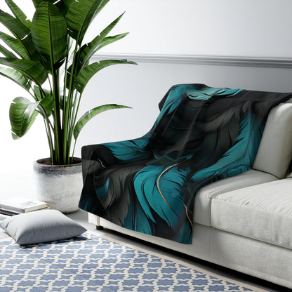 Newcastle United Feather Sherpa Fleece Blanket