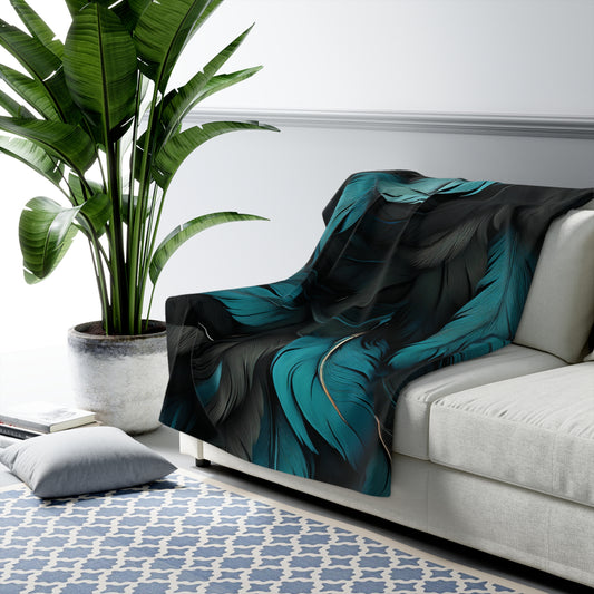 Newcastle United Feather Sherpa Fleece Blanket