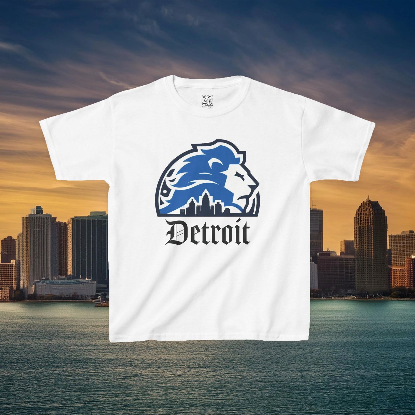 Detroit Football Skyline Kids Tee