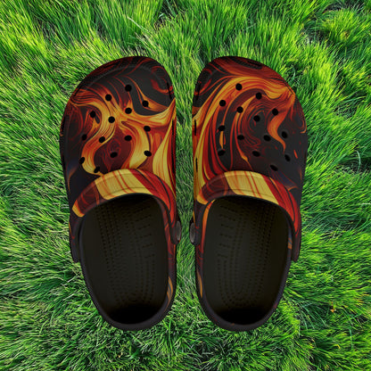 Flames Kid's Foam Clogs