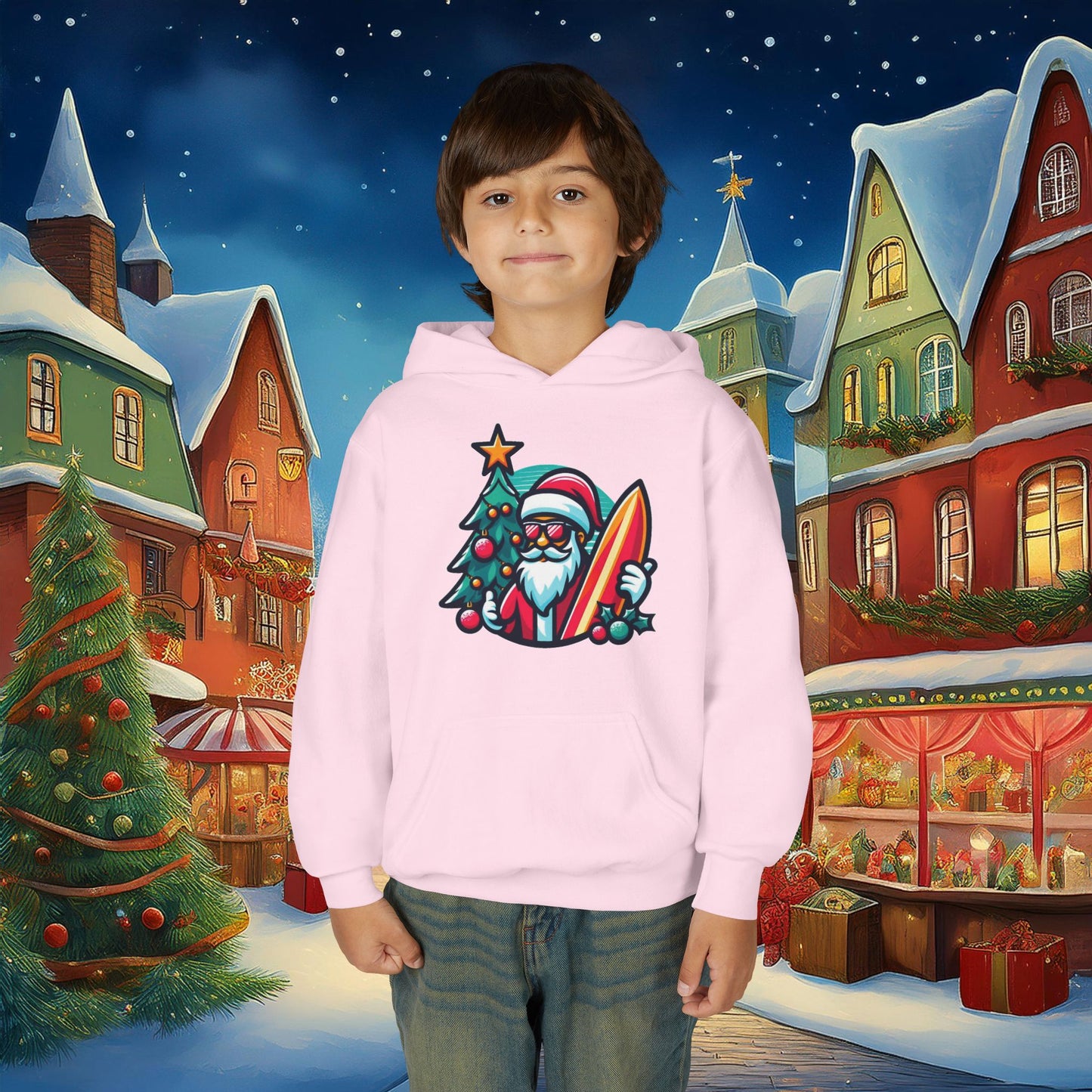 Surf Santa Youth Hoodie