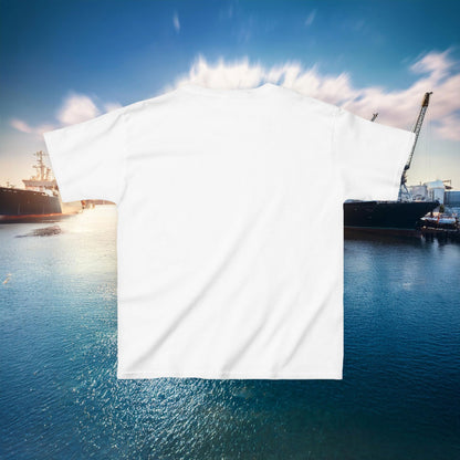 Navy Anchors Aweigh Kids Tee