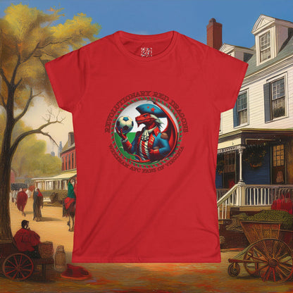 Revolutionary Red Dragons Crest Women's Softstyle Tee - Alternate