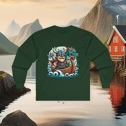 Viking and Dragon Long Sleeve Tee