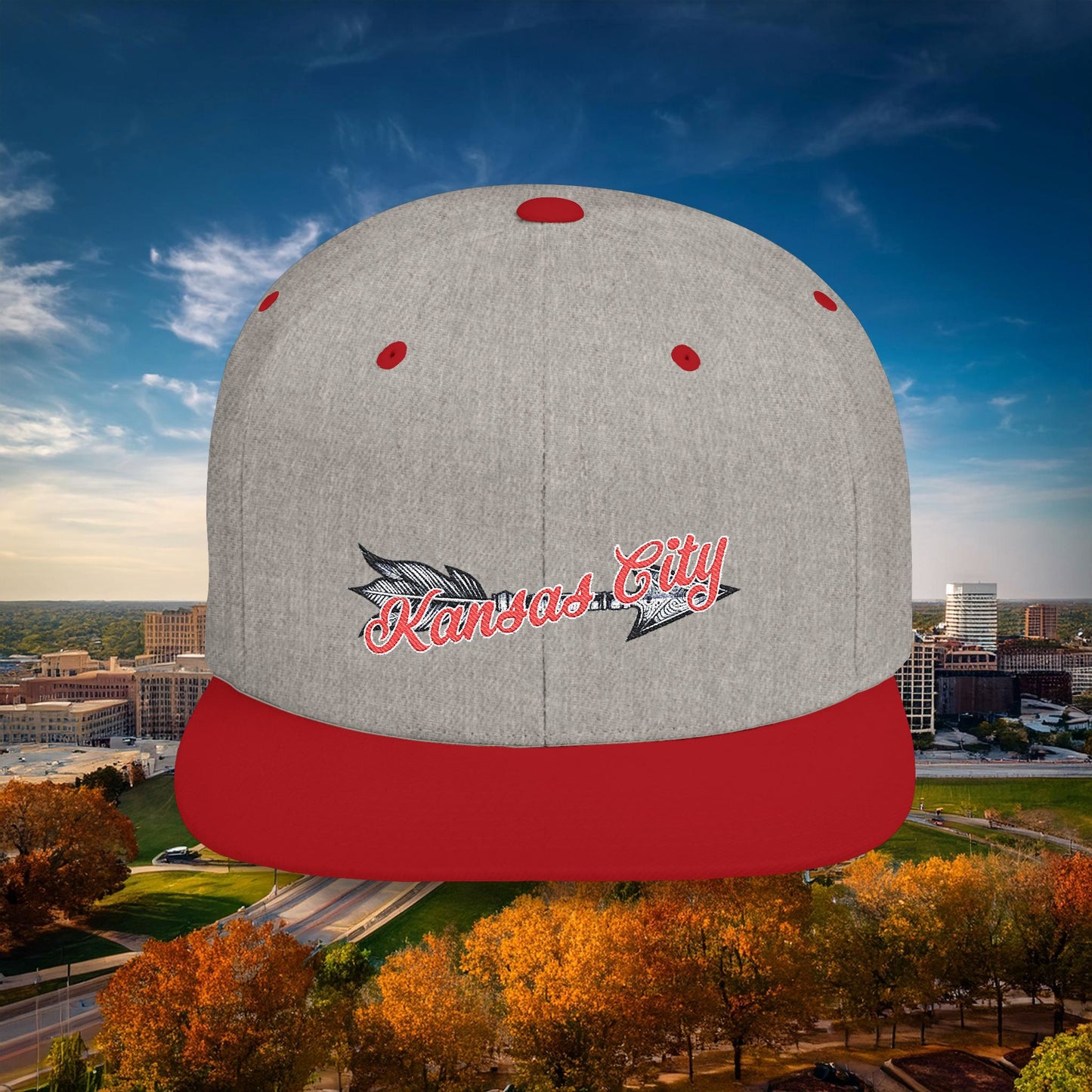 Kansas City Arrow Flat Bill Snapback