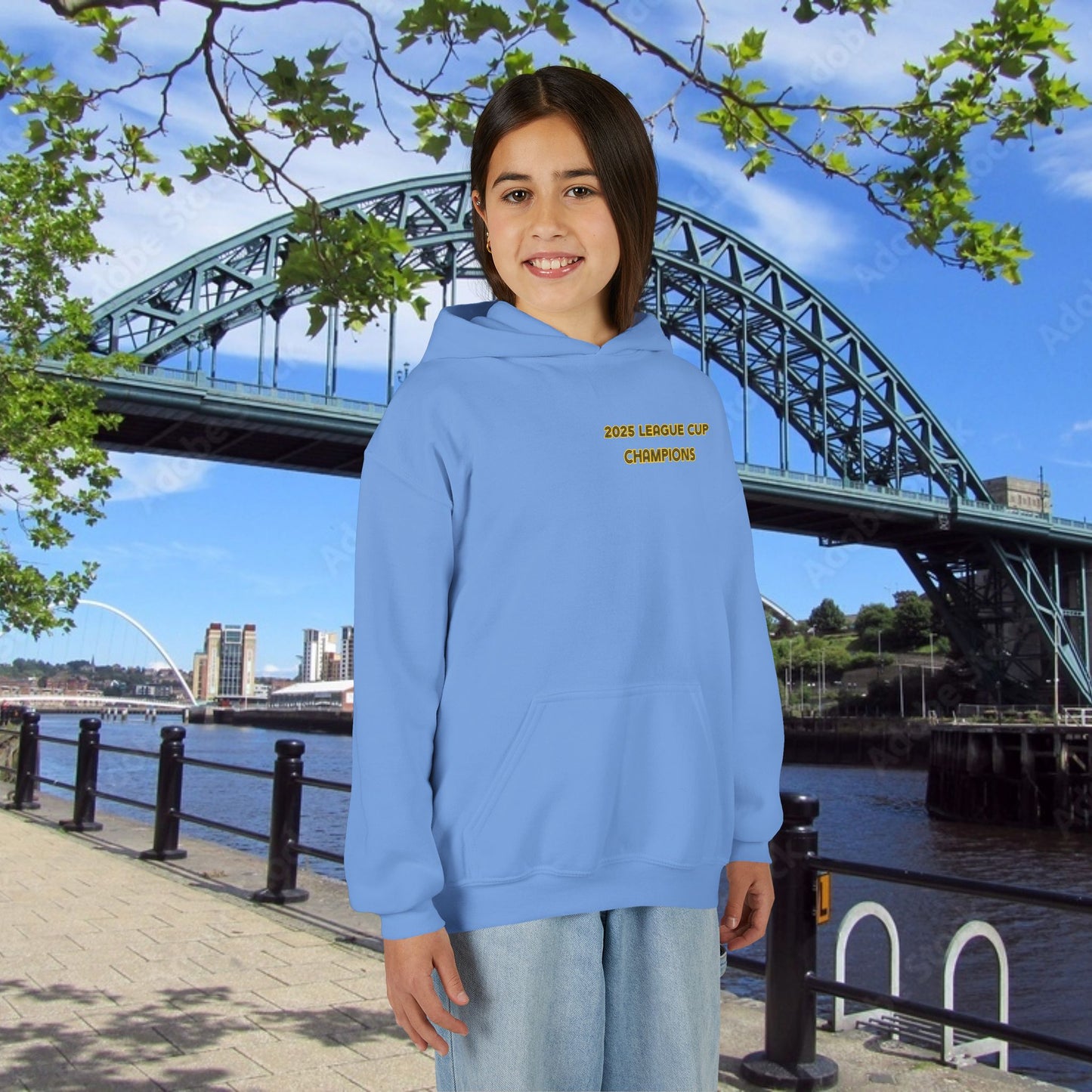 Newcastle Cup Champions Crest Youth Hoodie