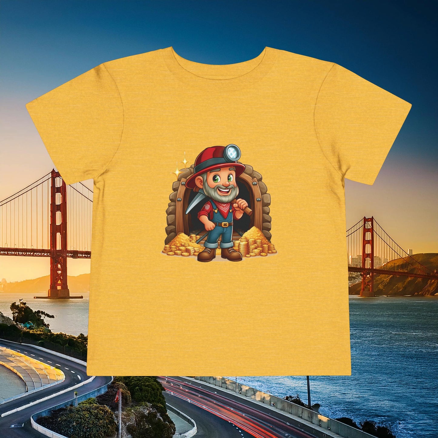 San Francisco Football Cartoon Miner Toddler Tee