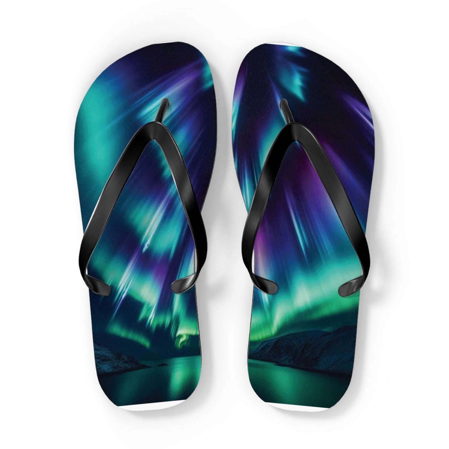 Northern Lights Flip Flops