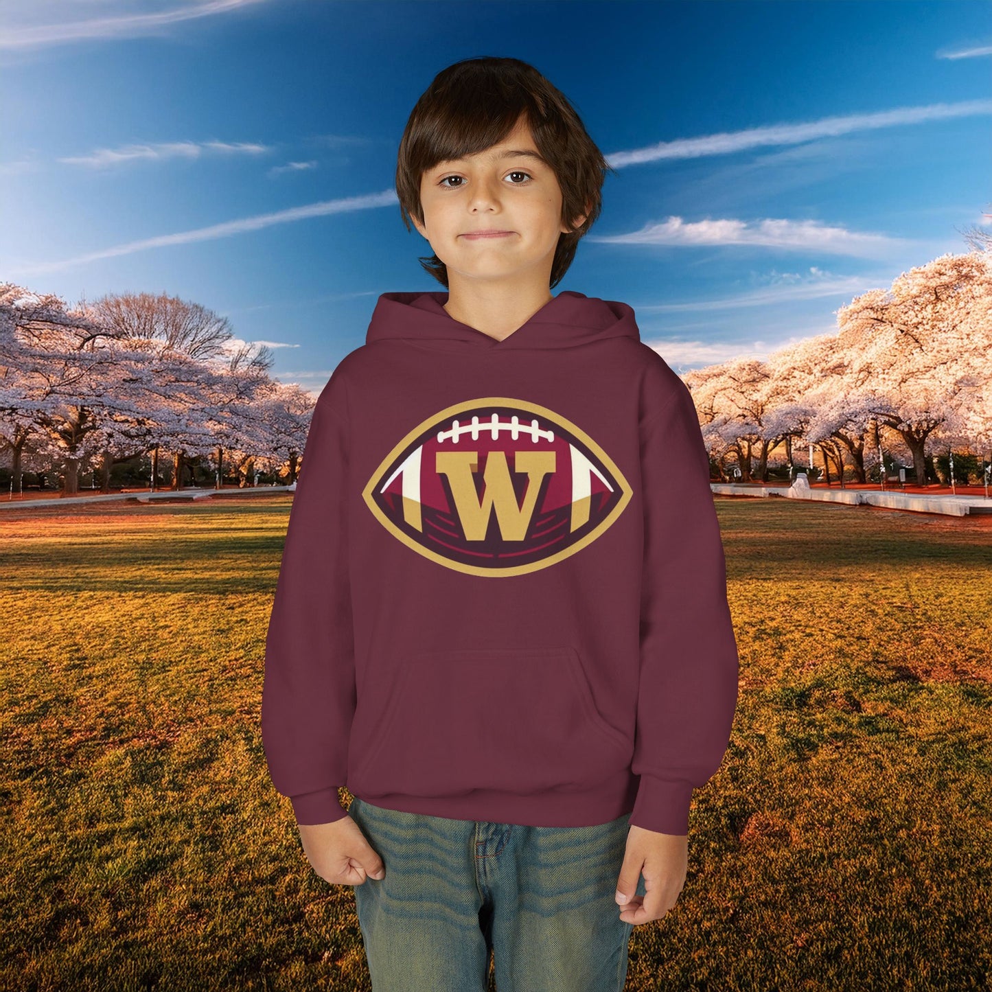 Washington Football Logo Youth Hoodie
