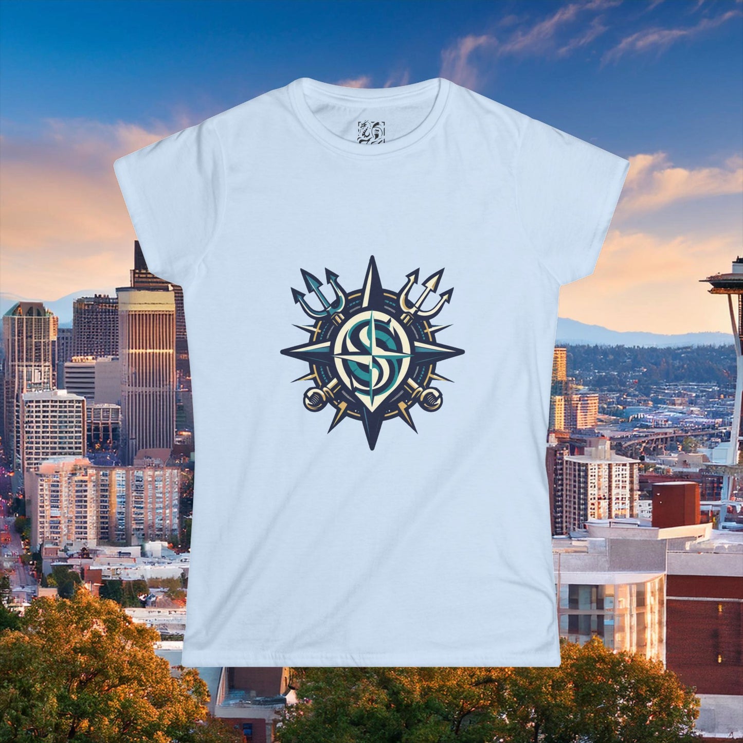 Seattle Baseball Crest Women's Softstyle Tee