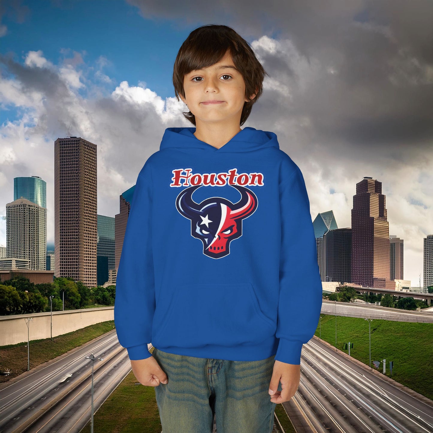 Houston Skull Youth Hoodie
