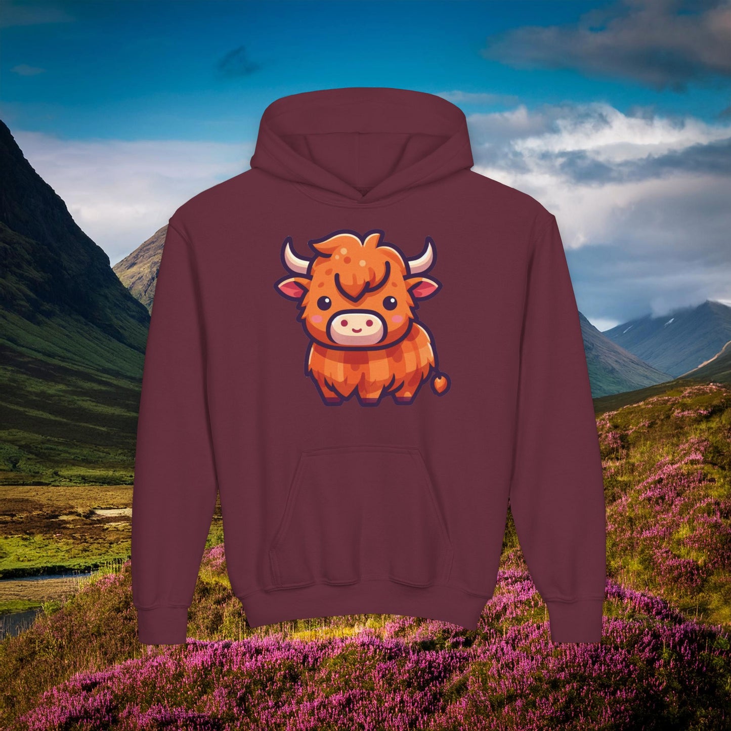 Highland Coo Youth Hoodie