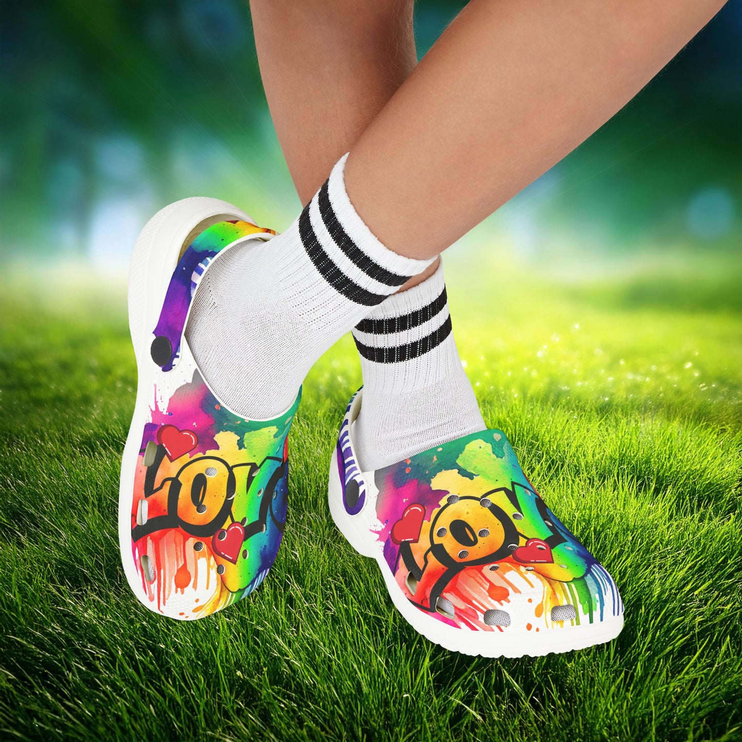 Love Color Bomb Kid's Foam Clogs