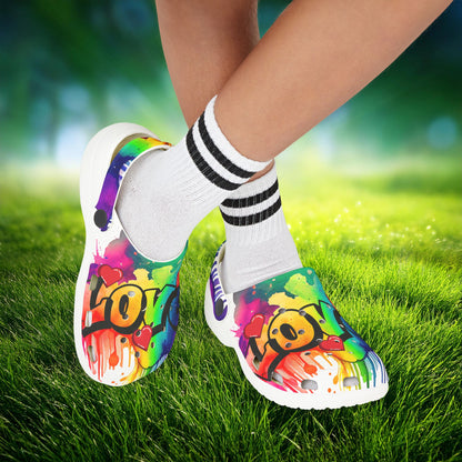 Love Color Bomb Kid's Foam Clogs