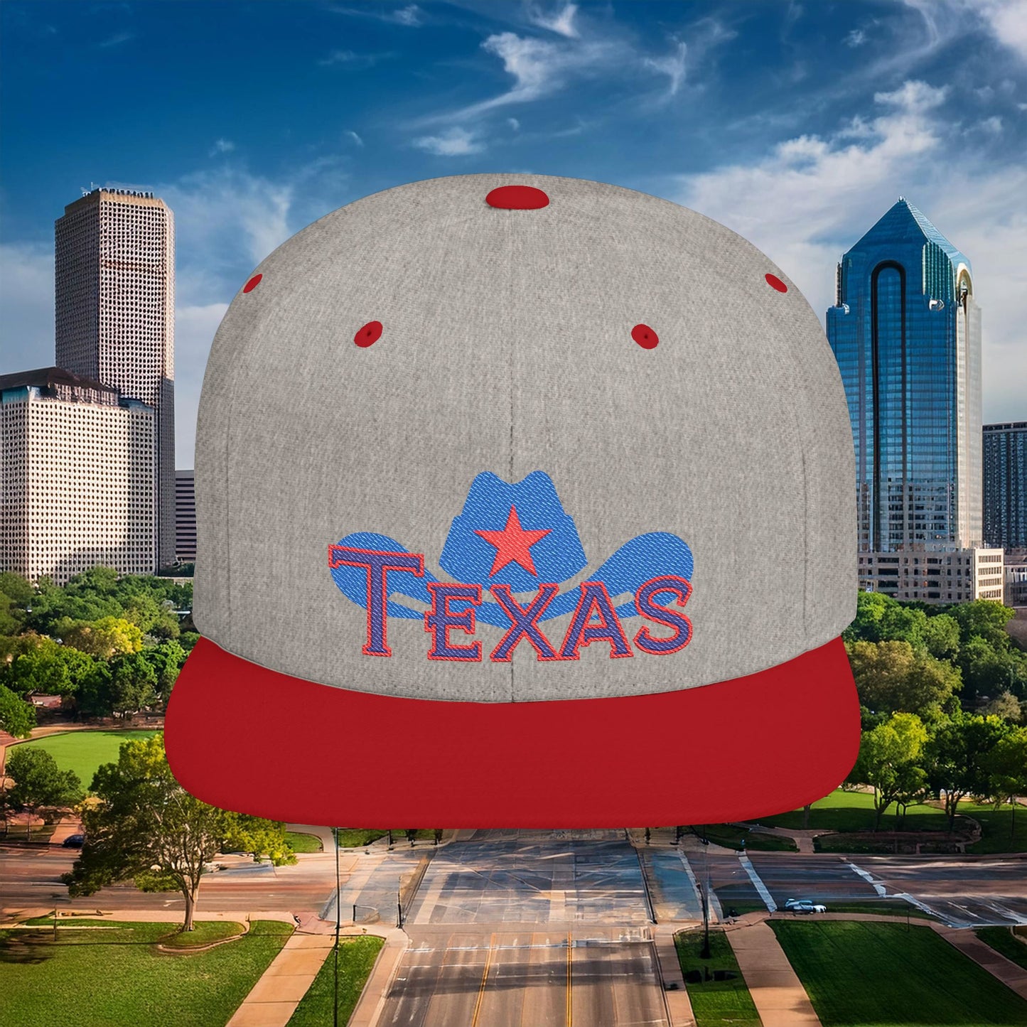 Texas Cowboy Hat Flat Bill Snapback