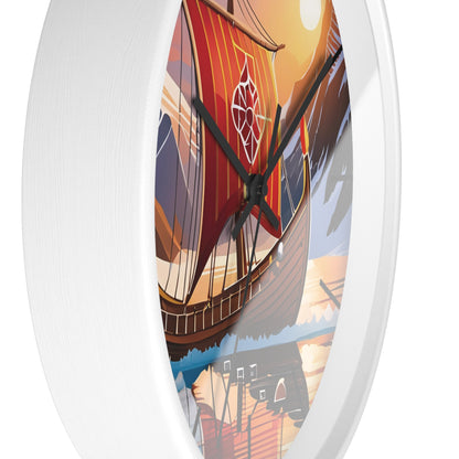 Viking Ship Wall Clock