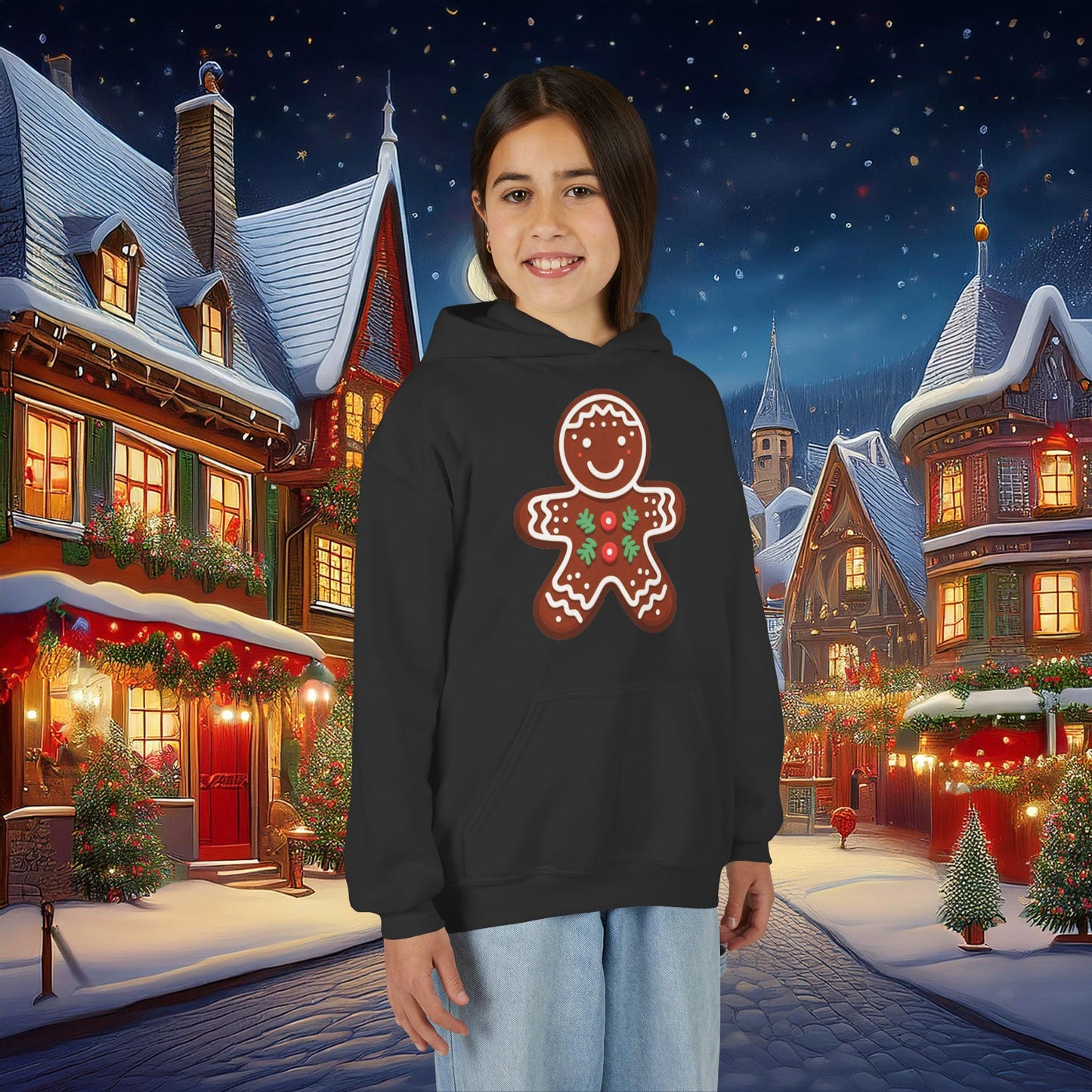 Gingerbread Man Youth Hoodie