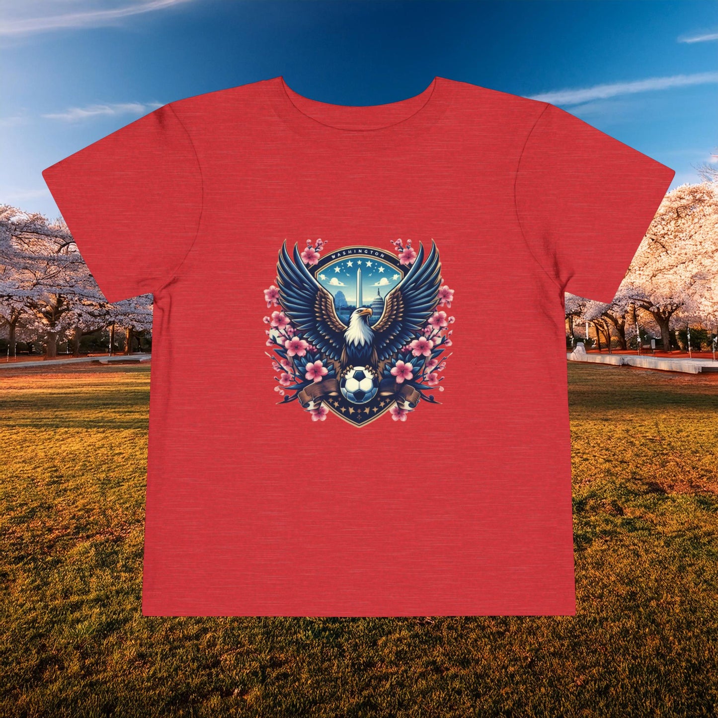 Washington Cherry Blossom Design Toddler Tee