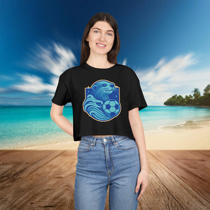 Sea Otter Soccer Logo Women's Crop Tee