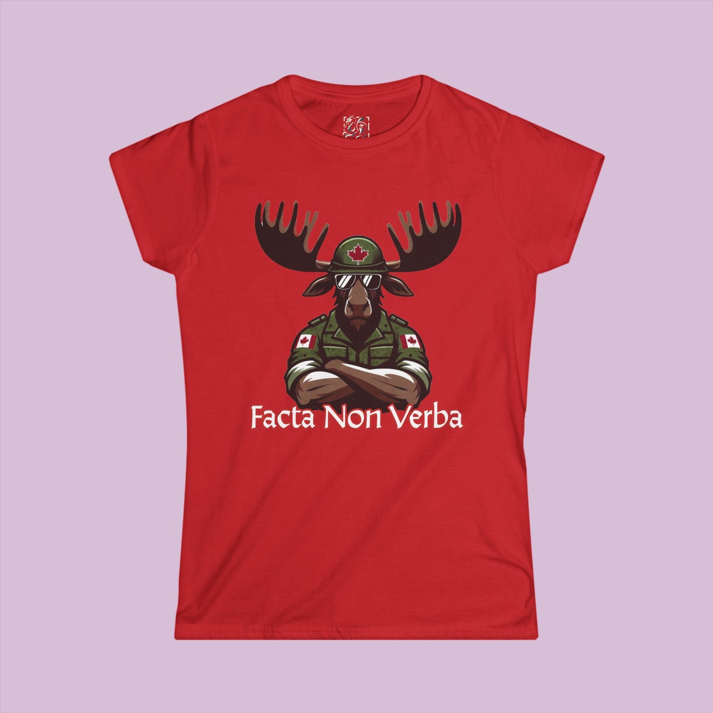 Canadian Moose "Facta Non Verba" Women's Softstyle Tee