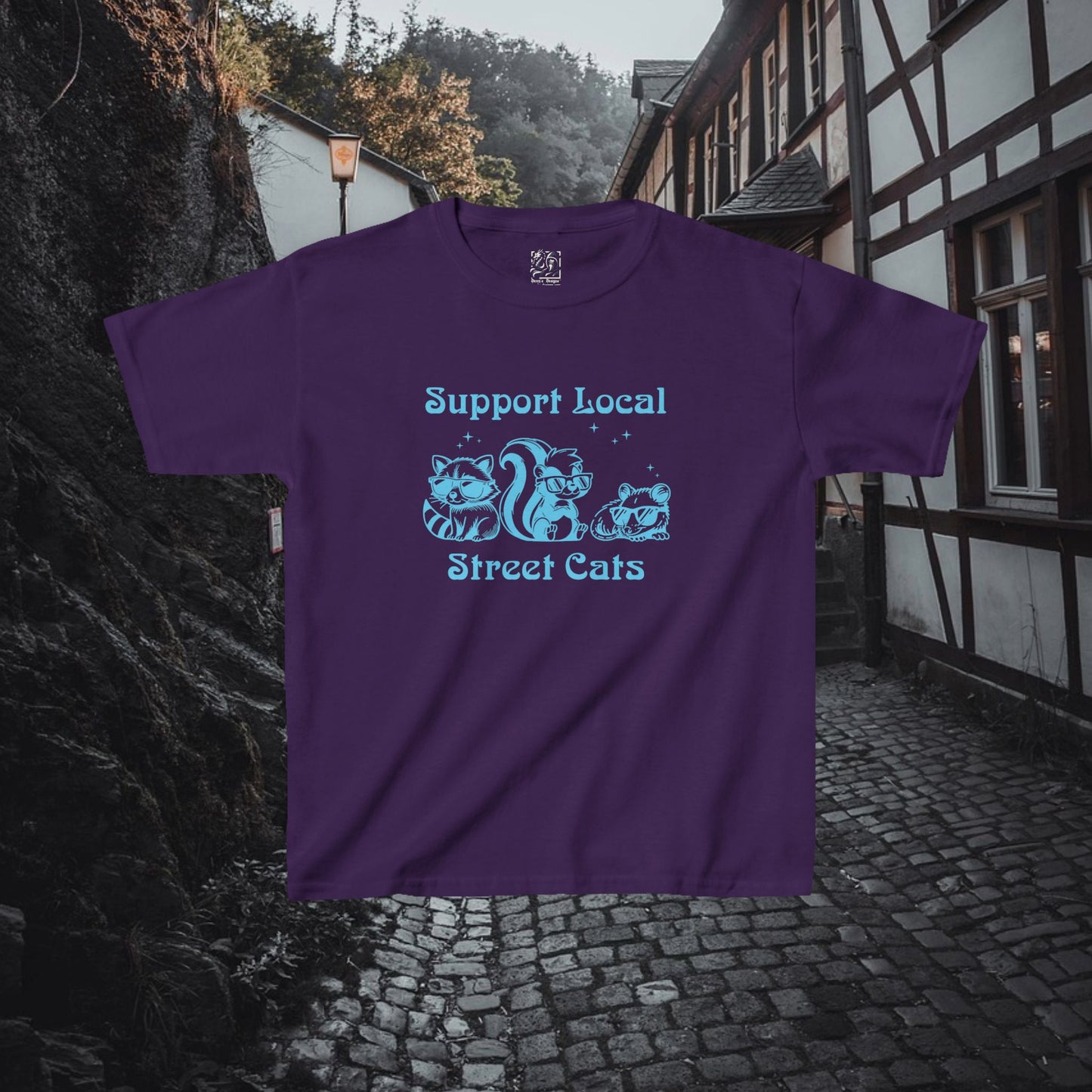 Support Local Street Cats Kids Tee
