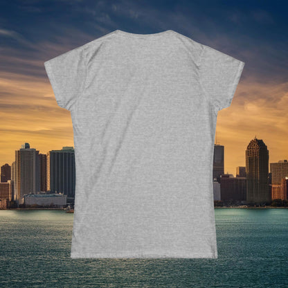 Detroit Football Logo Women's Softstyle Tee