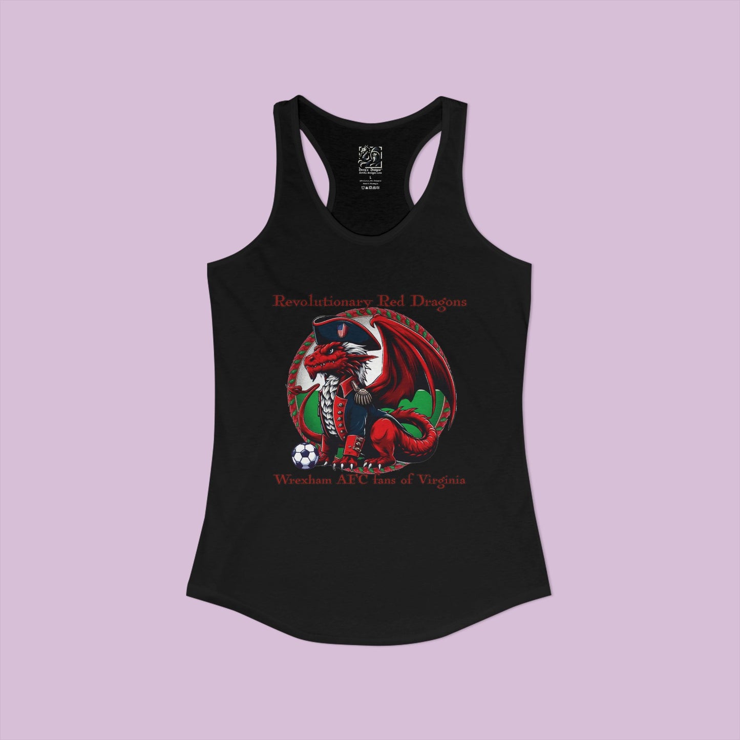Revolutionary Red Dragons Logo Women's Racerback Tank