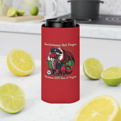 Revolutionary Red Dragons Logo Can Cooler