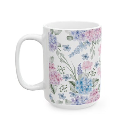 Floral Watercolor Ceramic Mug (11oz/15oz)