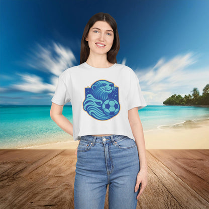 Sea Otter Soccer Logo Women's Crop Tee