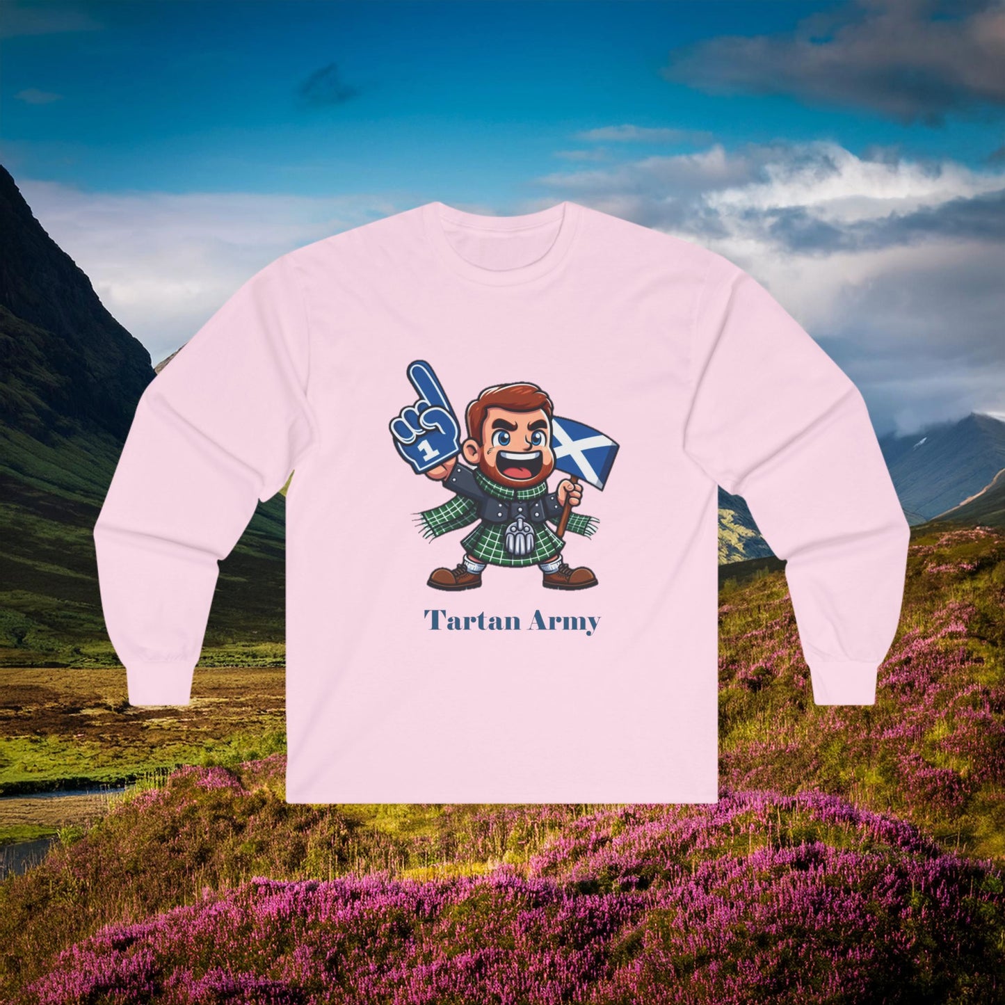 Scotland Tartan Army Long Sleeve Tee