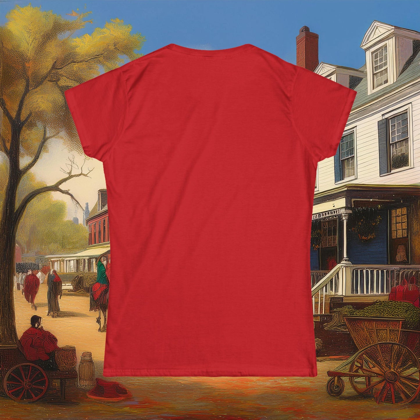 Revolutionary Red Dragons Crest Women's Softstyle Tee - Alternate