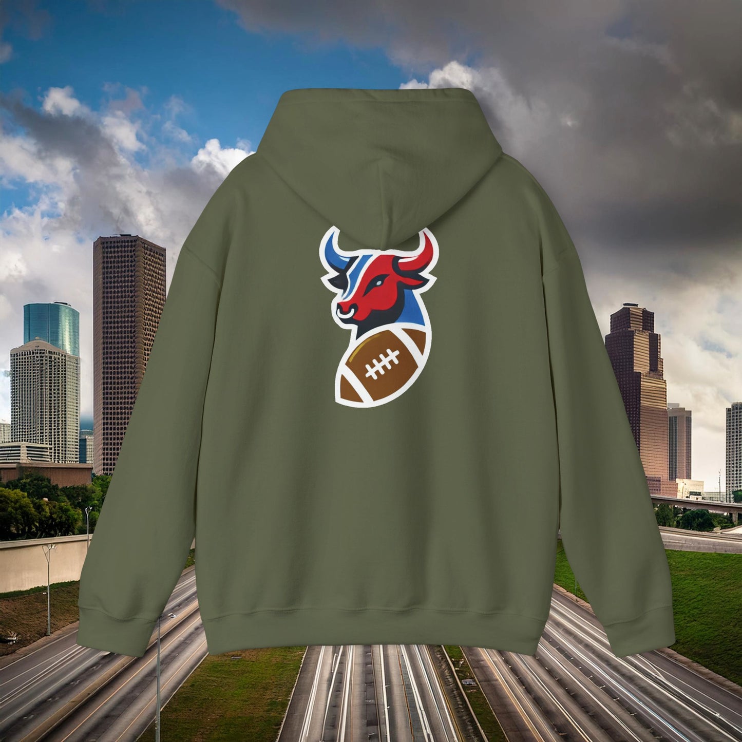 Houston Bull Football Hoodie