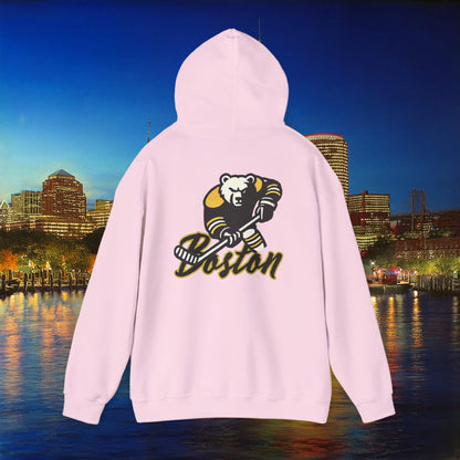 Boston Hockey Bear Hoodie