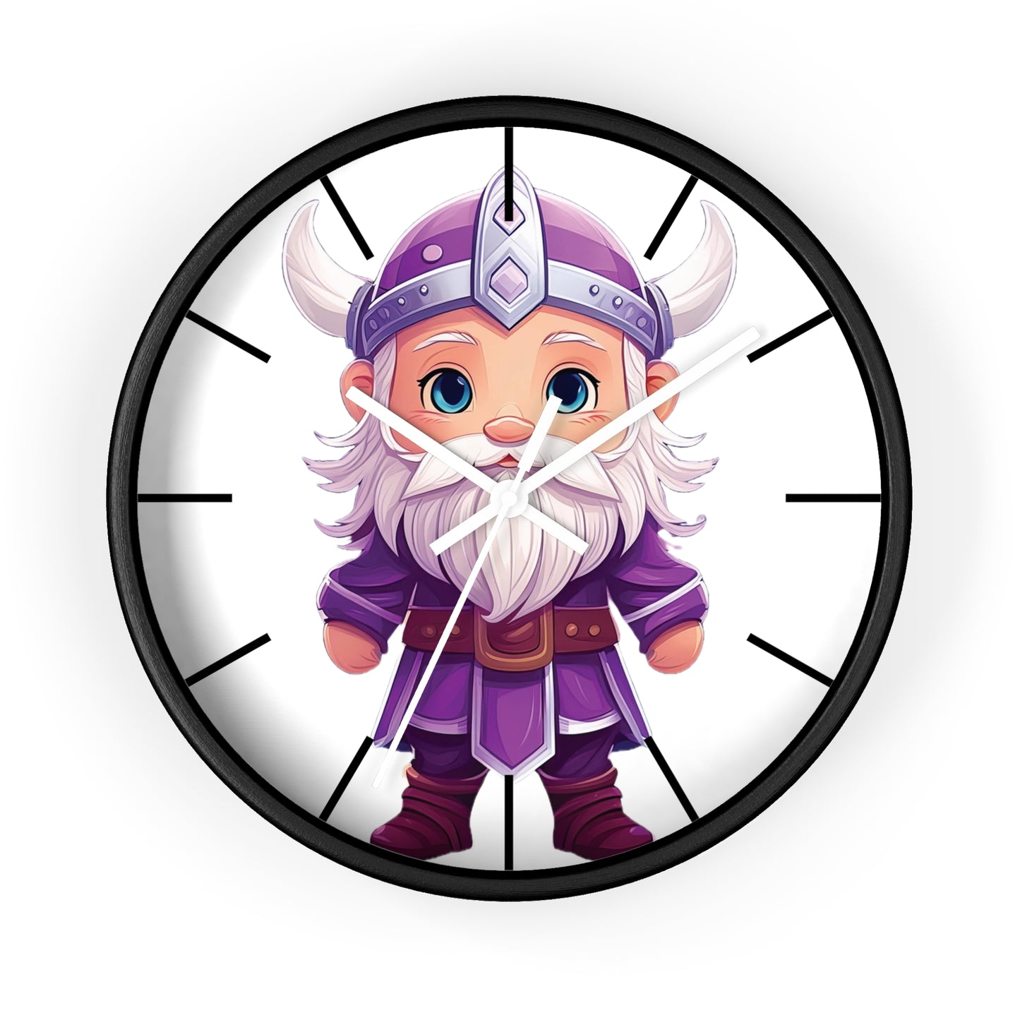 Purple Viking Wall Clock