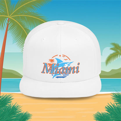 Miami Baseball Logo Flat Bill Snapback
