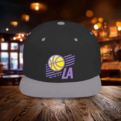 LA Basketball Flat Bill Snapback