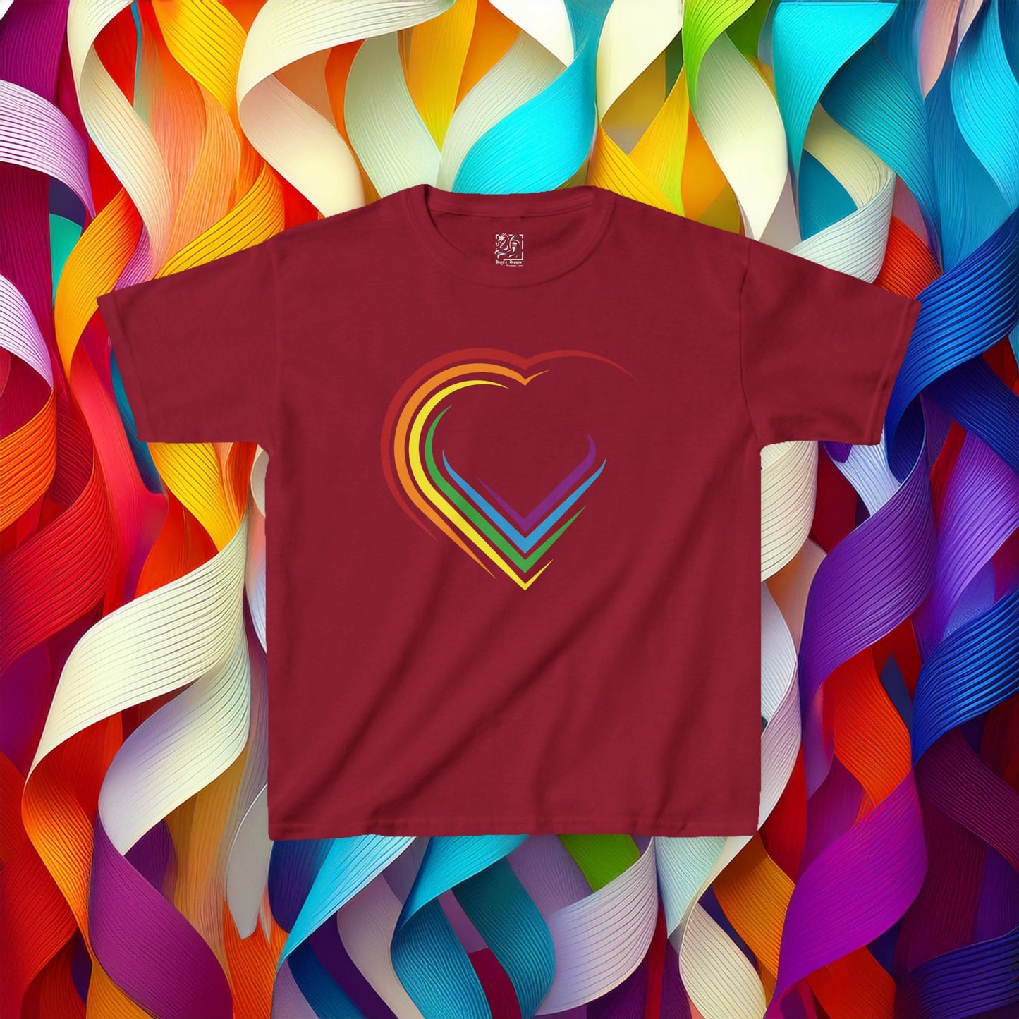 Rainbow Heart Kids Tee