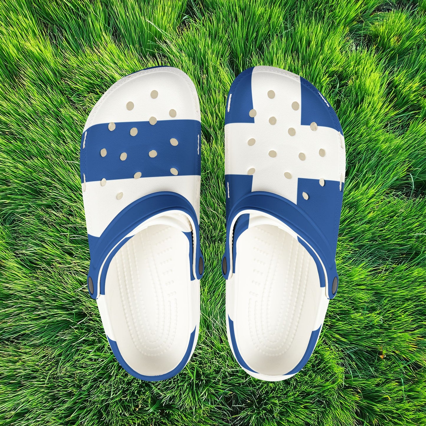 The Greek Flag Foam Clogs