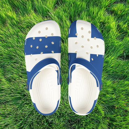 The Greek Flag Foam Clogs