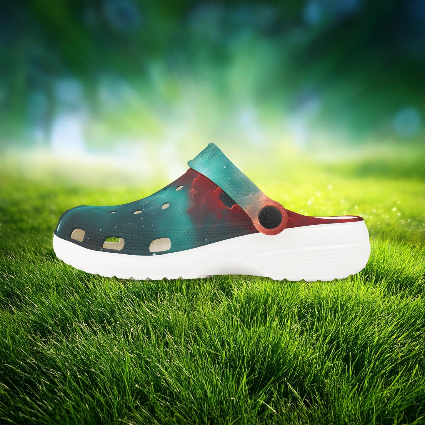 Red Galaxy Kid's Foam Clogs