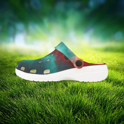 Red Galaxy Kid's Foam Clogs