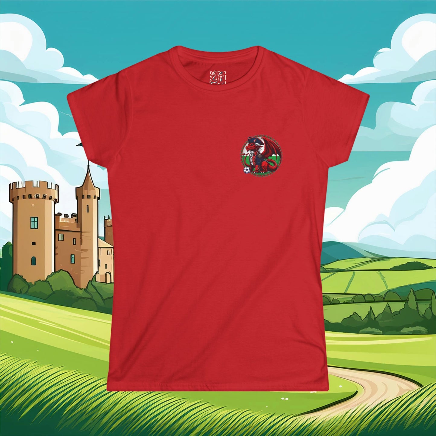 Revolutionary Red Dragons Front & Back Logo Women's Softstyle Tee