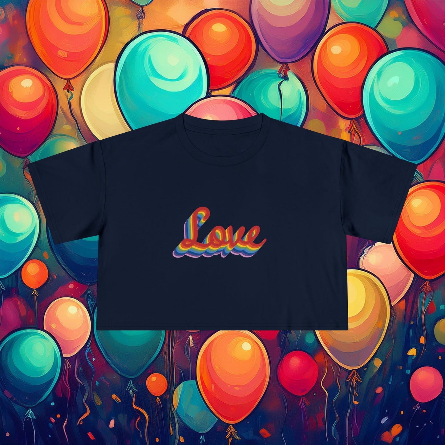 Rainbow Love Women's Crop Tee