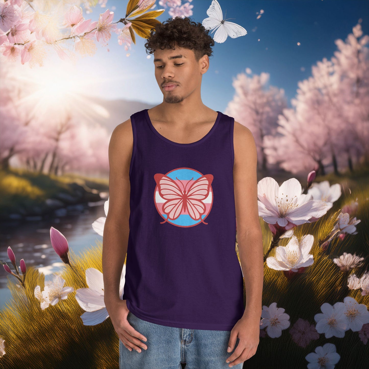 The T Elders Butterfly Unisex Heavy Cotton Tank Top