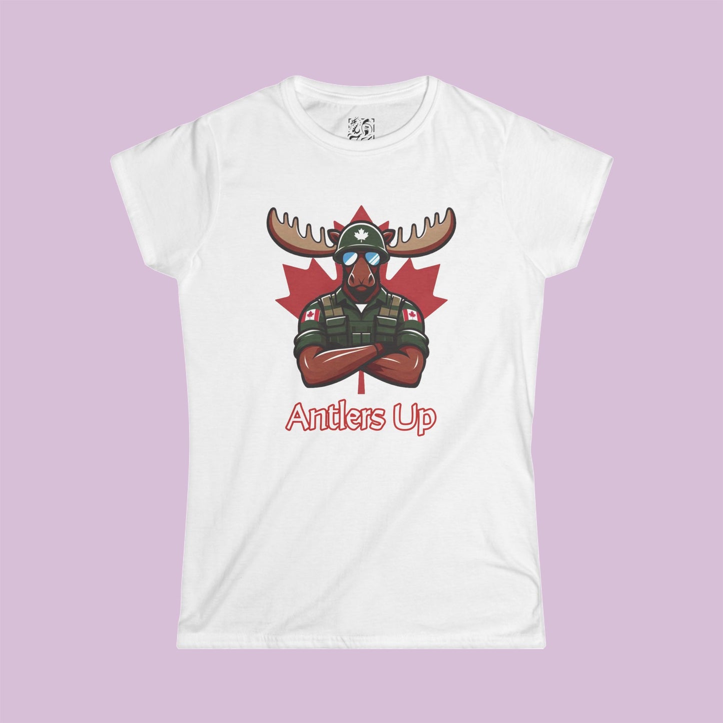 Canadian Moose "Antlers Up" Women's Softstyle Tee