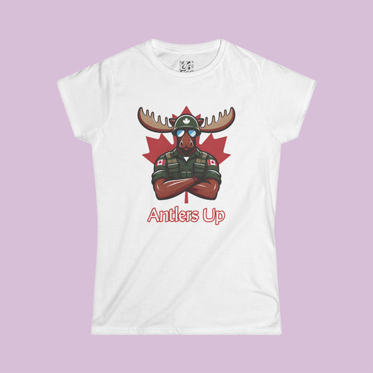 Canadian Moose "Antlers Up" Women's Softstyle Tee