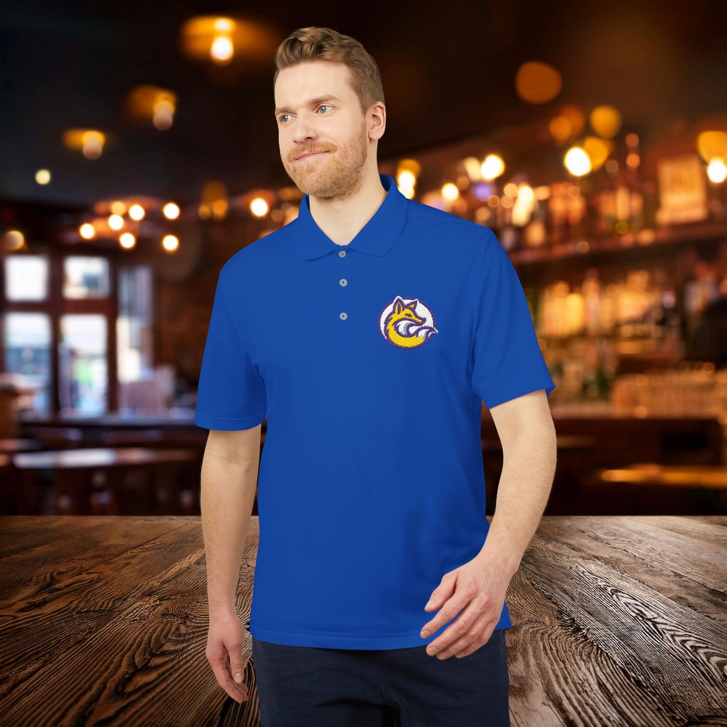 Leicester Logo adidas Performance Polo