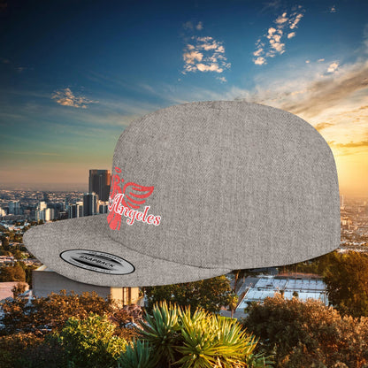 Los Angeles Red Angel Flat Bill Snapback