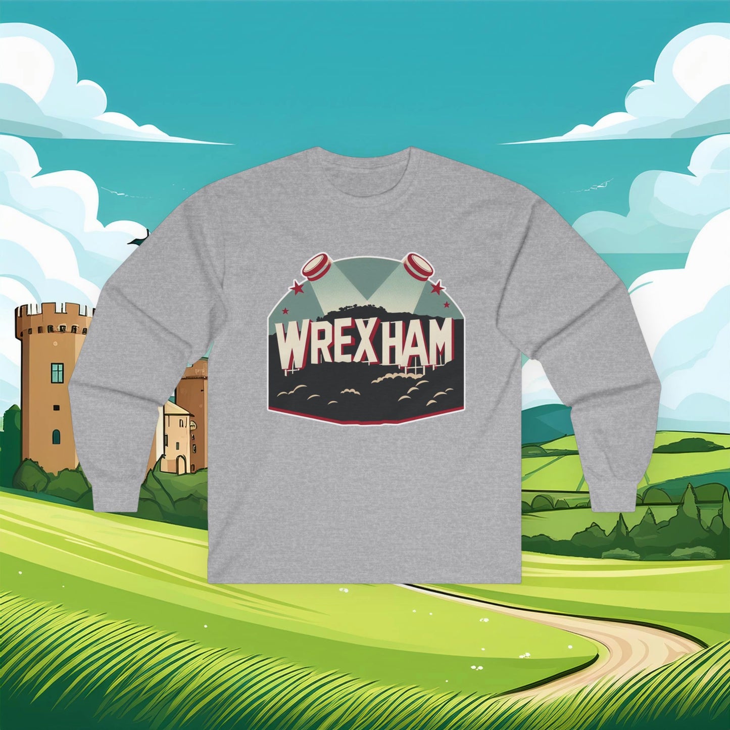 Wrexham Hollywood Sign Long Sleeve Tee